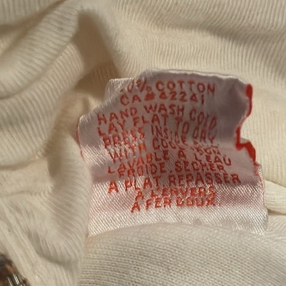 Velvet Tube Ruched embellished ivory top Sz M 100% cotton - Picture 8 of 9